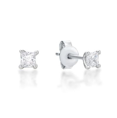 Picture of STUD, WHT 4mm PRNCES CUT